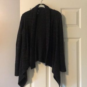 dark grey knitted cardigan